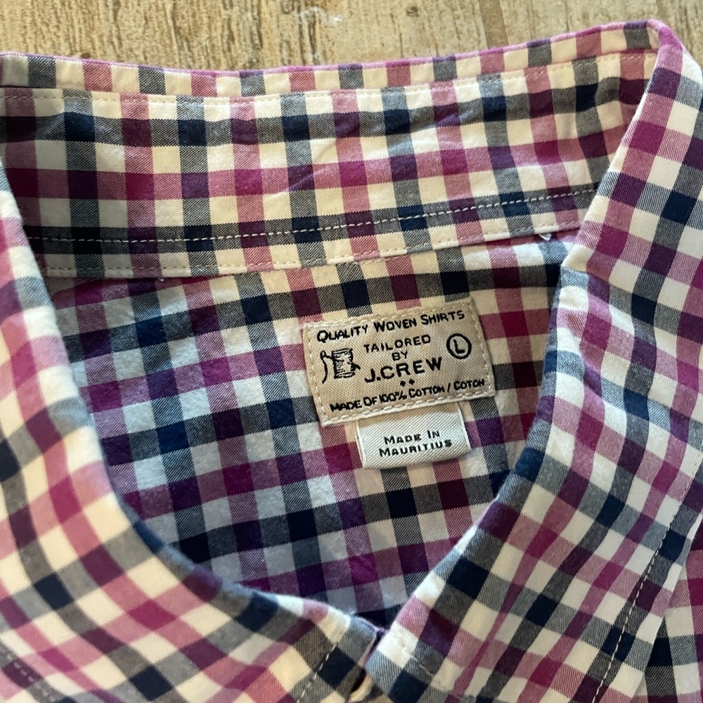 Purple and Blue Checkered Dress Shirt - Picture 4 of 7